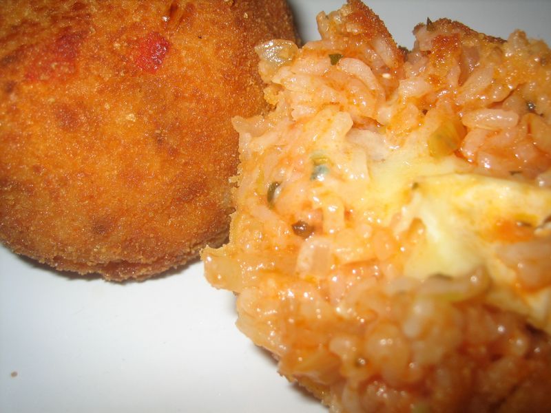 Arancini (Bolas italianas de arroz)