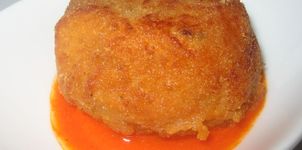 Bola picante de patata y carne