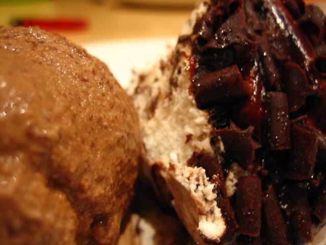 Helado de chocolate con chile