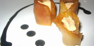 Foie con manzana caramelizada al Pedro XimÃ©nez