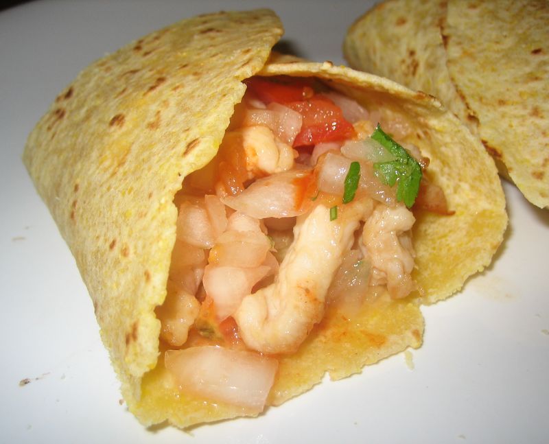 Tacos de pico de gallo