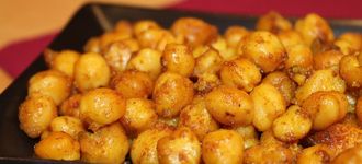 Garbanzos asados al curry