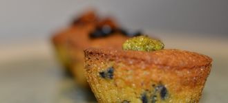 Muffins de pesto, tomate seco y aceitunas negras