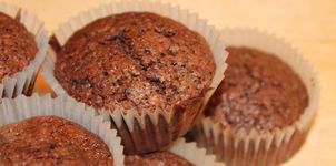 Muffins de doble chocolate