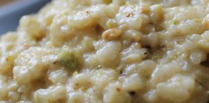 Risotto de pistachos y gorgonzola