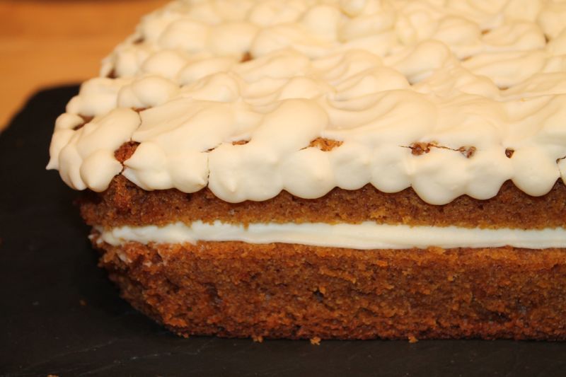 Tarta de zanahoria y chocolate blanco